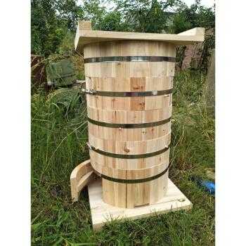 圆木桶蜂箱底座有什么讲究,圆木蜂桶制作全过程 